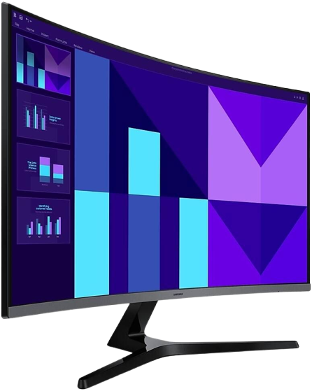 شاشة سامسونج 32 بوصة LS32D392 100 هرتز FHD 4 مللي ثانية منحنية VA