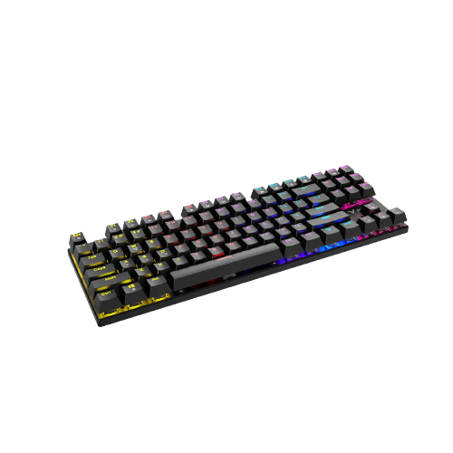 كيبورد كيمنك ميكانيكي سلكي رابو موديل GK500-87 اضائة RGB لون اسود