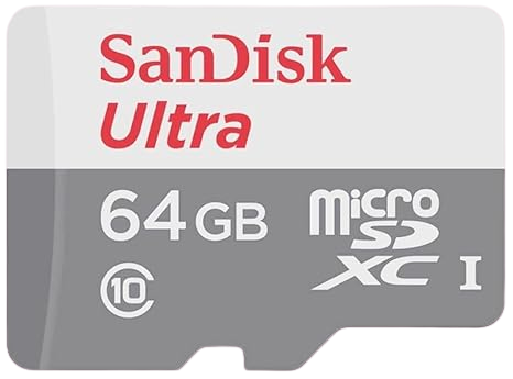 بطاقة ذاكرة رام سانديسك SanDisk Ultra microSDXC سعة 64 جيجابايت، بمعيار UHS-I، عالية السرعة