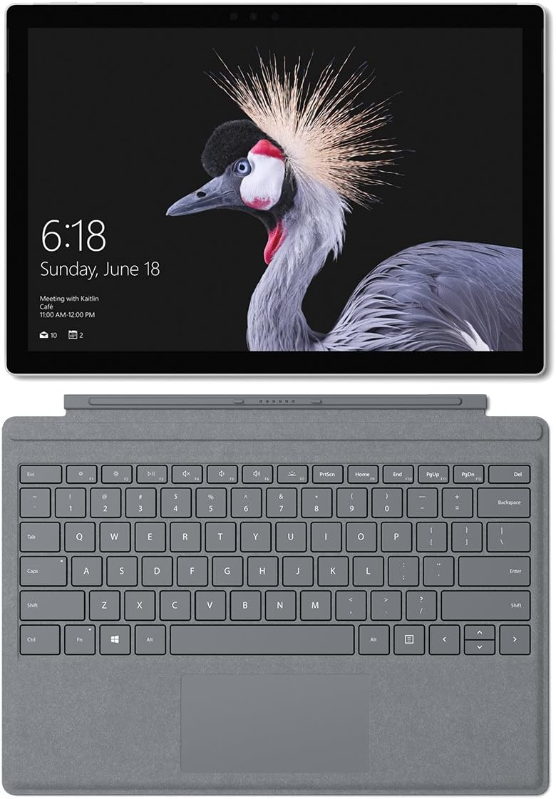 جهاز Microsoft Surface Pro 5 (الإصدار 1807) بشاشة لمس 12.3 بوصة، مزود بمعالج Intel Core i5-7300U، وذاكرة 8 جيجابايت RAM، وتخزين 256 جيجابايت SSD، يدعم شريحة Simcard LTE، يعمل بنظام Windows 11، مع العلبة (White Box). مستعمل مع كيبورد   