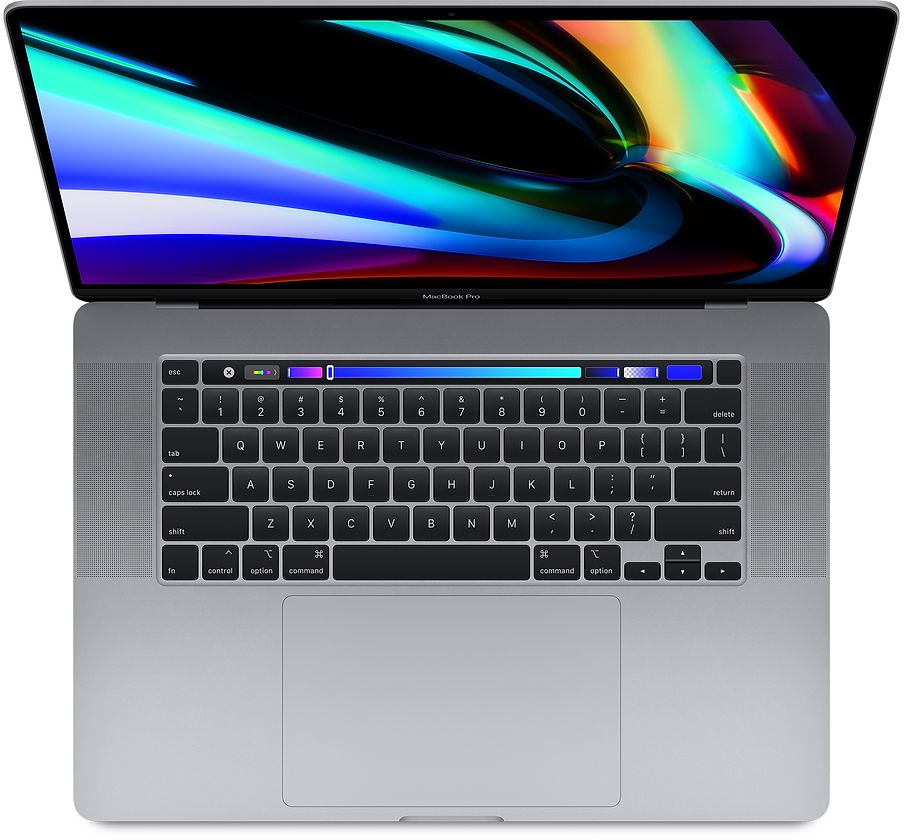 ماك بوك برو A2141 مقاس 16 إنش بمعالج Intel Core i9-9880H، ذاكرة 16GB، تخزين SSD بسعة 1TB، كرت شاشة AMD Radeon Pro 5500M بذاكرة 4GB، مزود بشريط اللمس Touch Bar.