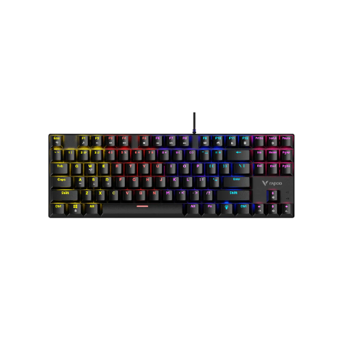 كيبورد كيمنك ميكانيكي سلكي رابو موديل GK500-87 اضائة RGB لون اسود