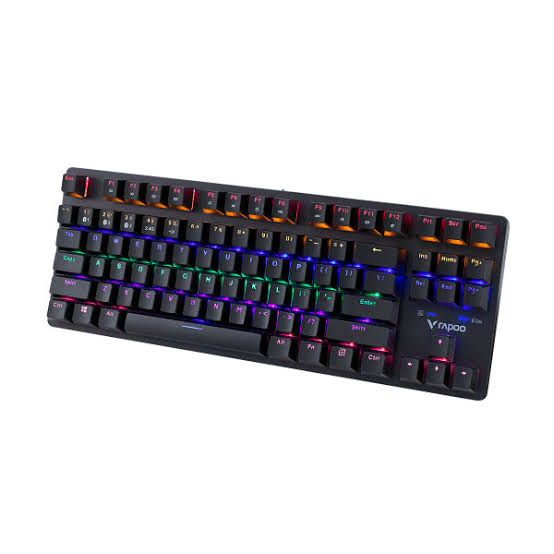 كيبورد كيمنك ميكانيكي رابو VPRO V500PRO-87 2024 سلكي USB بإضاءة خلفية (Backlit) لون اسود