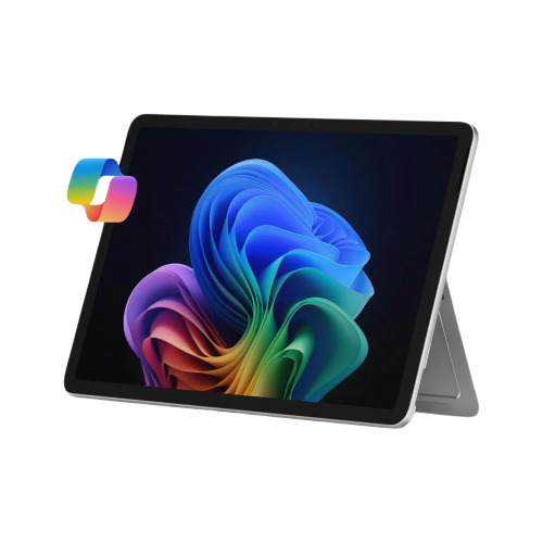 مايكروسوفت سيرفس برو Copilot+ PC مقاس 12 إنش بمعالج Snapdragon X Plus ثماني الأنوية، ذاكرة 16GB، تخزين UFS بسعة 256GB، يأتي مع لوحة مفاتيح ضمن الحزمة، باللون البلاتيني، جديد.