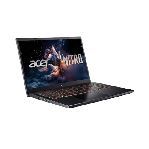 لابتوب Acer Nitro V 15 ANV15-52-9161، مزود بمعالج Intel Core i9-13900H، وذاكرة 16 جيجابايت RAM، وتخزين 1تيرا بايت SSD، وكرت شاشة NVIDIA GeForce RTX 5060 بسعة 8 جيجابايت، وشاشة 15.6 بوصة FHD بمعدل تحديث 165 هرتز، ويعمل بنظام Windows 11 Pro.