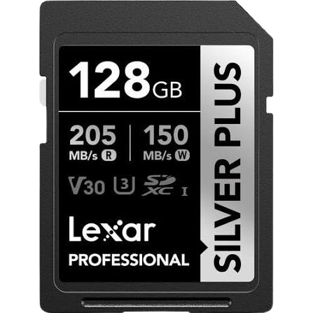 بطاقة ذاكرة رام لكسر Lexar SDXC سعة 128 جيجابايت، تدعم تصوير فيديو بدقة 4K، بسرعة قراءة تصل إلى 205 ميجابايت/ثانية، بمعيار UHS-I.